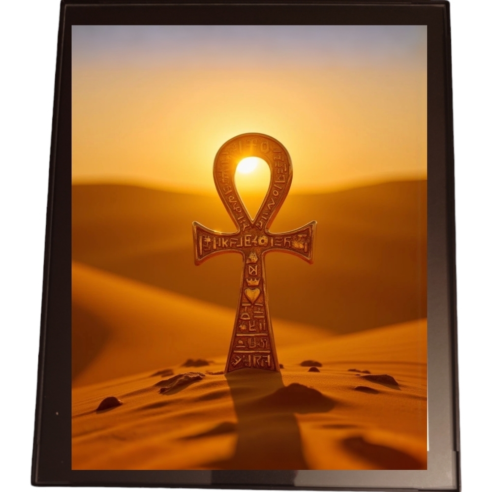 African Egyptian Ankh In A  Frame 8x10 Picture AI wall